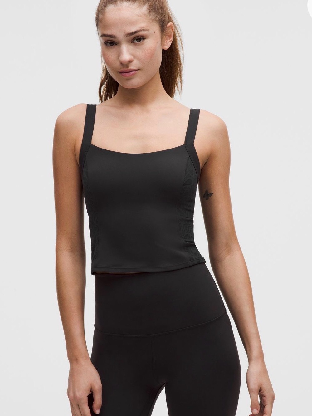 lululemon athletica Black Square Neck Tank